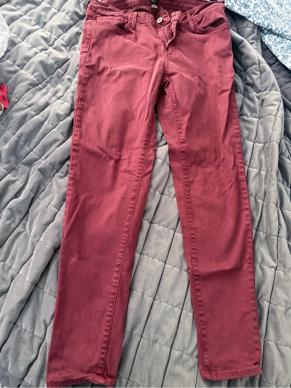 Just Black Skinny Jeans in Deep Burgundy